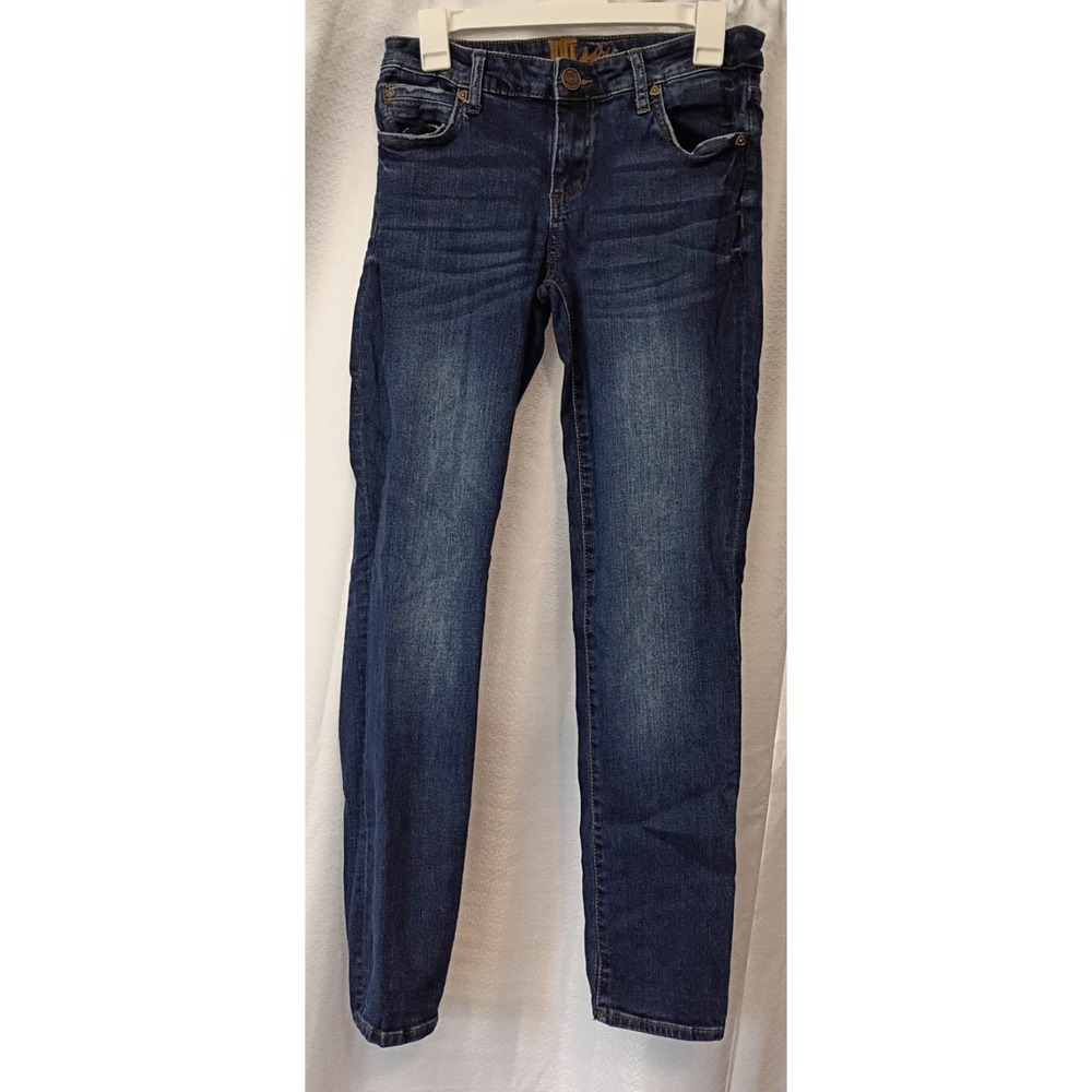 Kut from Kloth Skinny Ankle Jeans Size 4 Blue Dark Wash Stretch Mid Rise